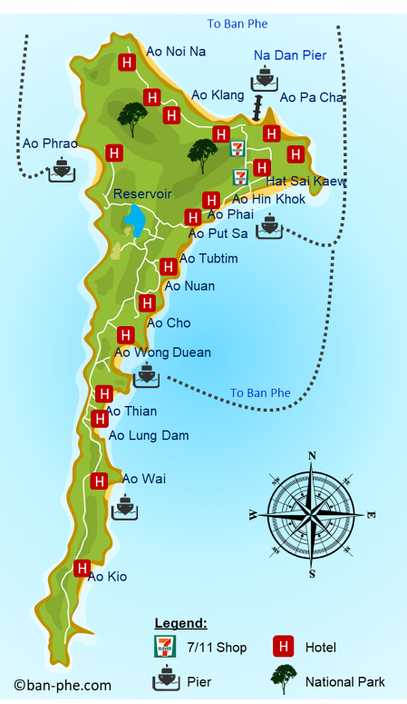 Koh Samet Map